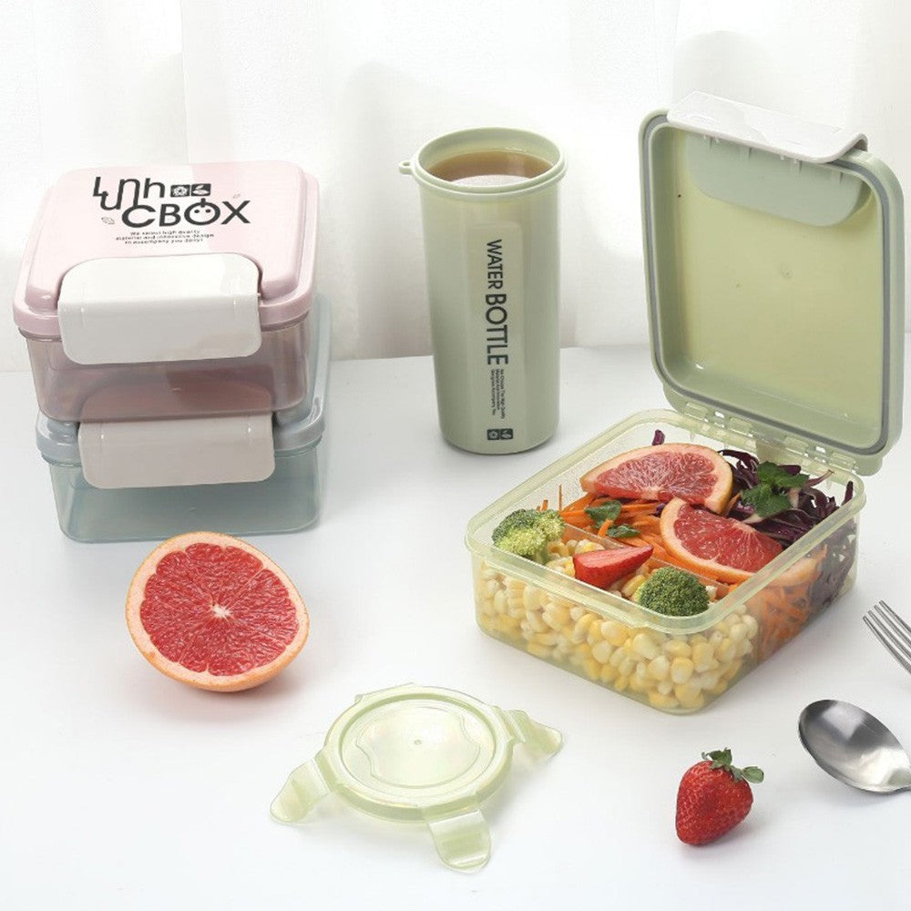 Cool Gift, Square Set of Lunch Box & Water Bottle, Available in Different Colors