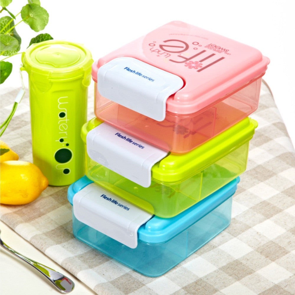 Cool Gift, Square Set of Lunch Box & Water Bottle, Available in Different Colors