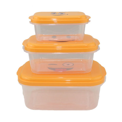 Cool Gift, Emoji Plastic Food Container (3 Pcs/Set), Available in Different Models