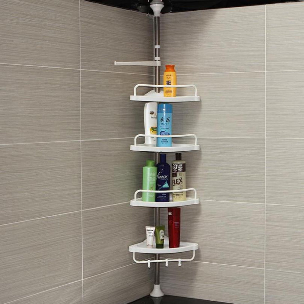 Cool Gift, 4 Tier Telescopic Bathroom Organiser Corner Shower