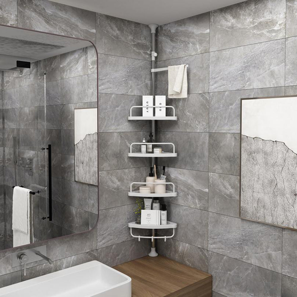 Cool Gift, 4 Tier Telescopic Bathroom Organiser Corner Shower