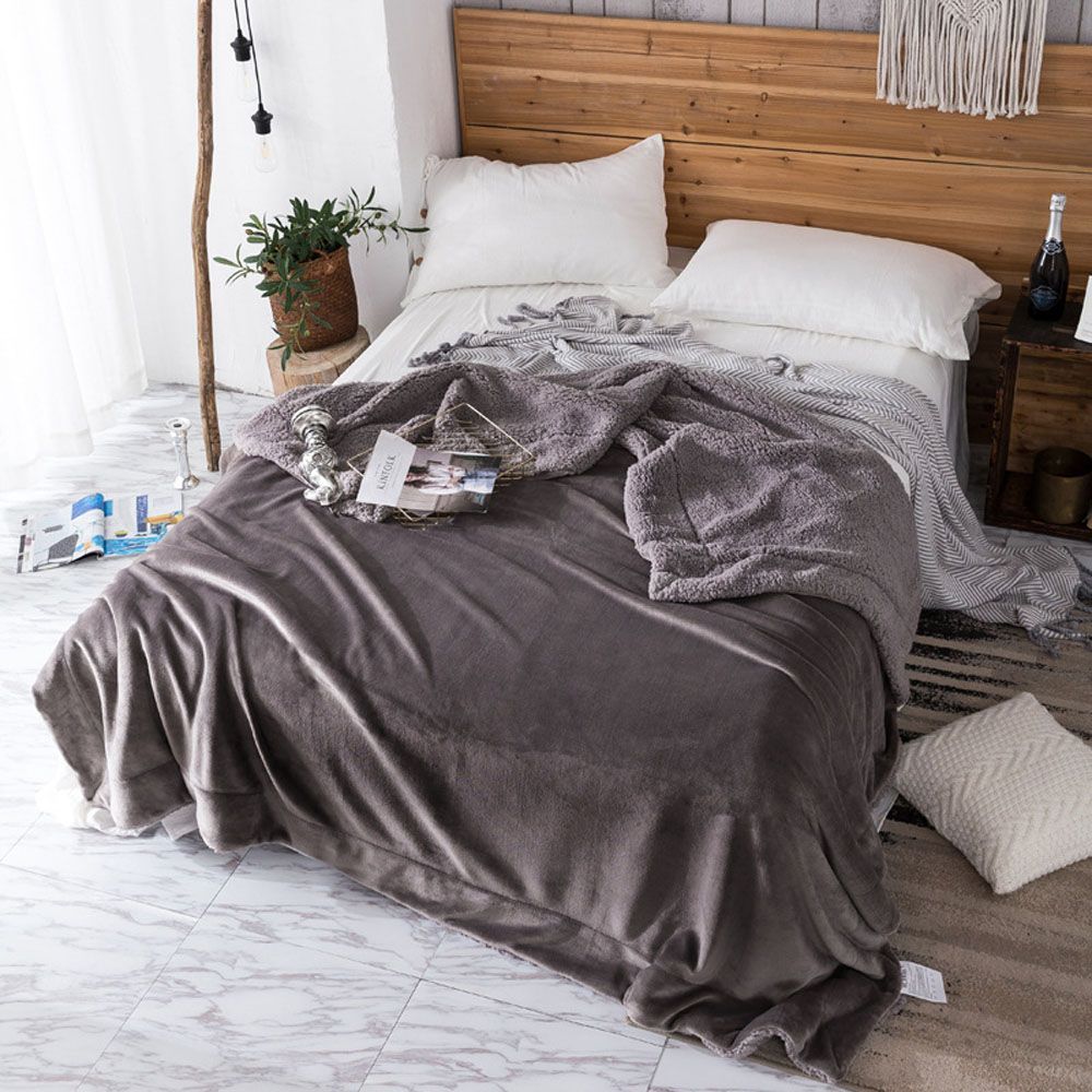Cool Gift, 200x230 cm, Double Sherpa Throw Blanket, Available in Different Colors