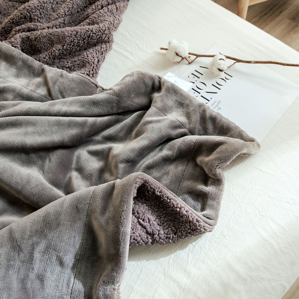 Cool Gift, 200x230 cm, Double Sherpa Throw Blanket, Available in Different Colors