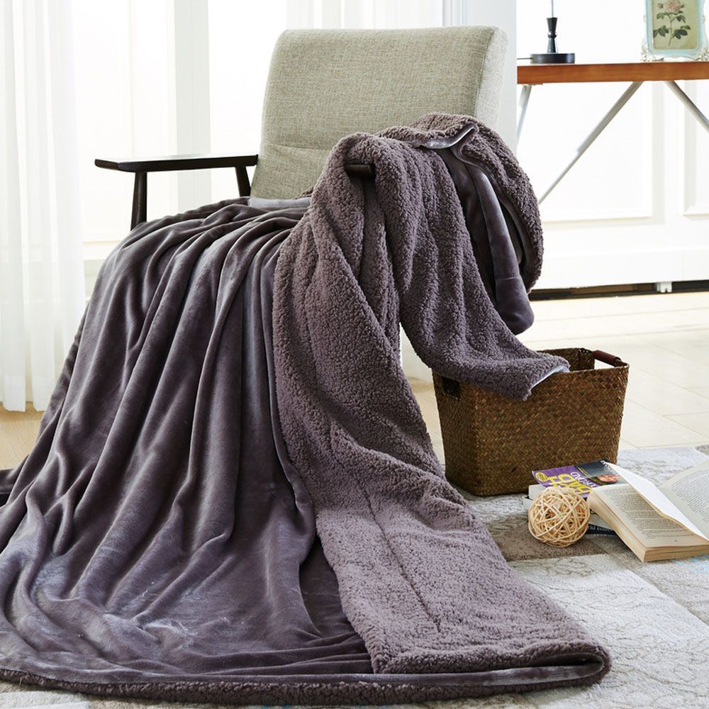 Cool Gift, 200x230 cm, Double Sherpa Throw Blanket, Available in Different Colors