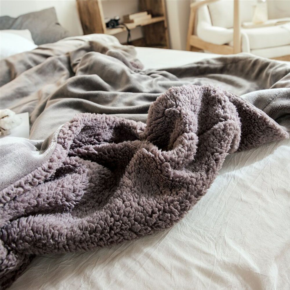 Cool Gift, 200x230 cm, Double Sherpa Throw Blanket, Available in Different Colors