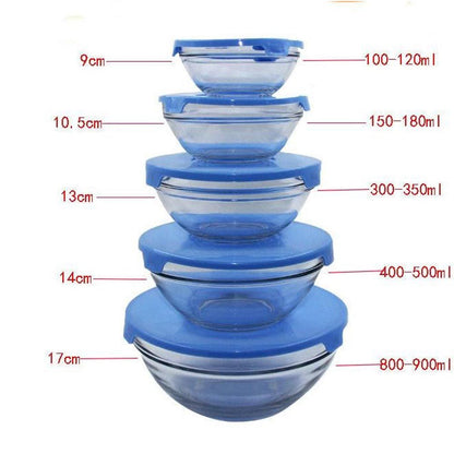 Cool Gift, 5Pc Glass Bowl Set, Available In Different Colors
