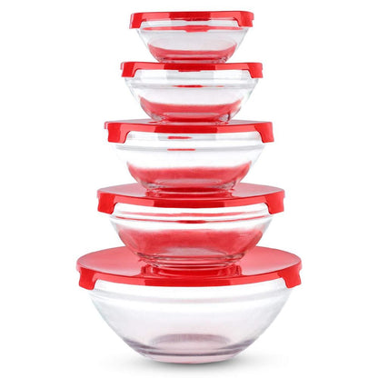 Cool Gift, 5Pc Glass Bowl Set, Available In Different Colors