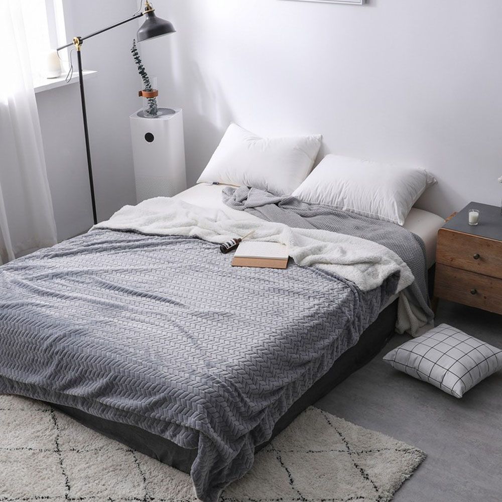 Cool Gift, 200x230 cm, Double Sherpa Throw Blanket, Available in Different Colors