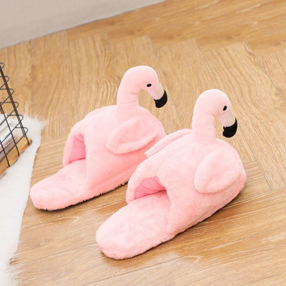 Cool Gift, Soft Cozy Flamingo Women Home Slipper, Available in Different Colors