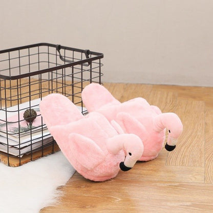 Cool Gift, Soft Cozy Flamingo Women Home Slipper, Available in Different Colors