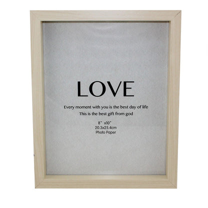 Cool Gift, Wood Picture Frame With Glass Front, Available in Different Sizes