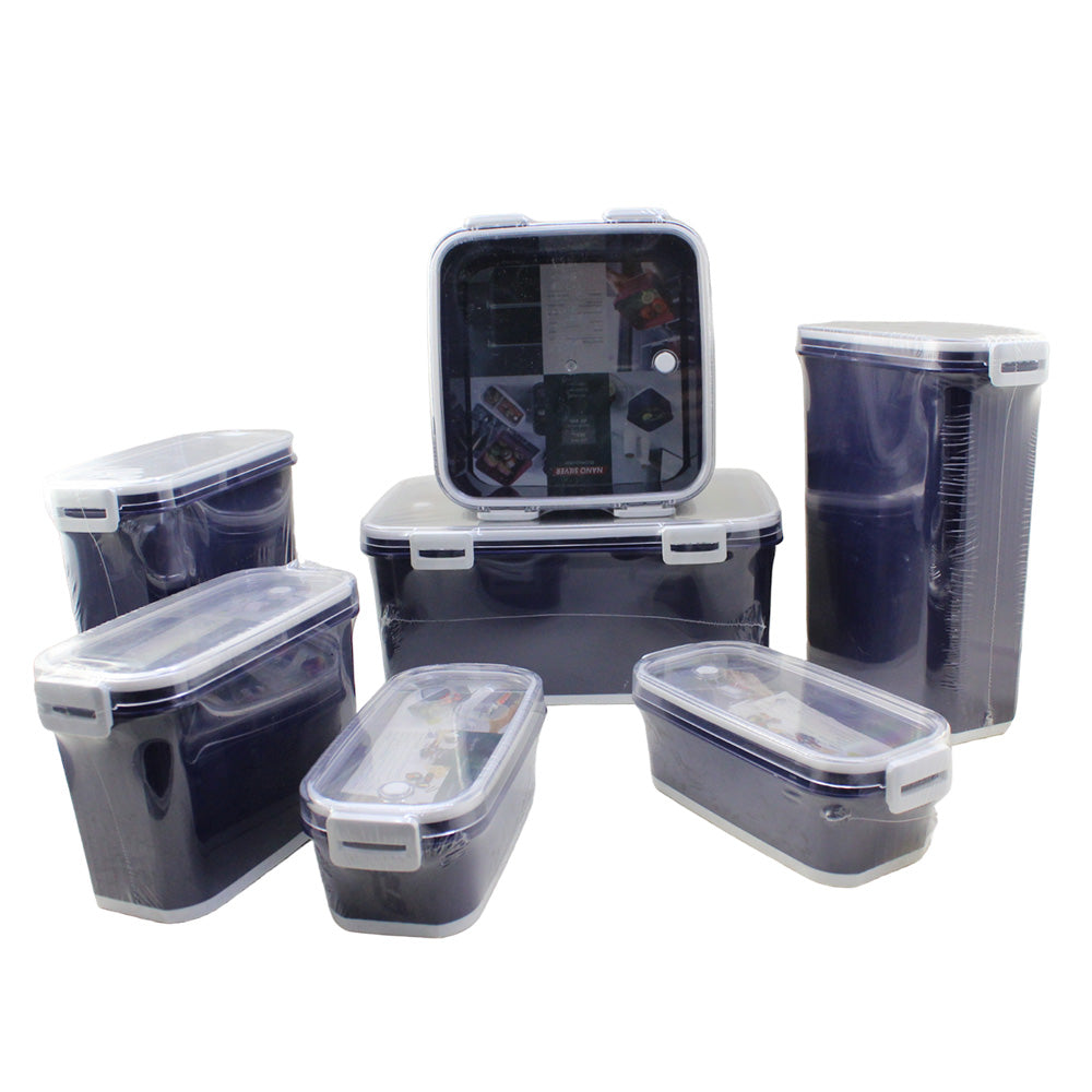 Cool Gift, Antibacterial Fresh Box Set Of 7 Pcs Food Container #W-03, Available in Different Colors