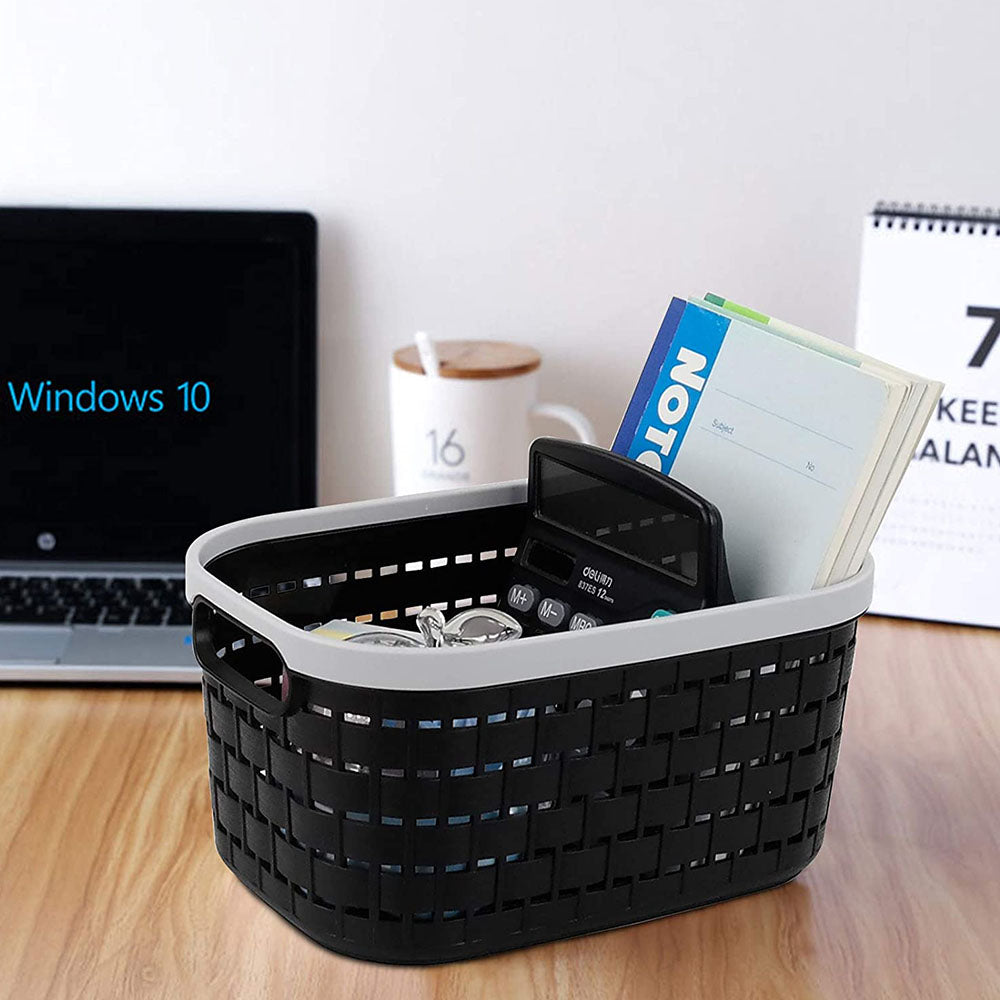 Cool Gift, Rectangle Laundry Basket Plastic Storage Organizer - Set of 4 Pcs, Available in Different Colors