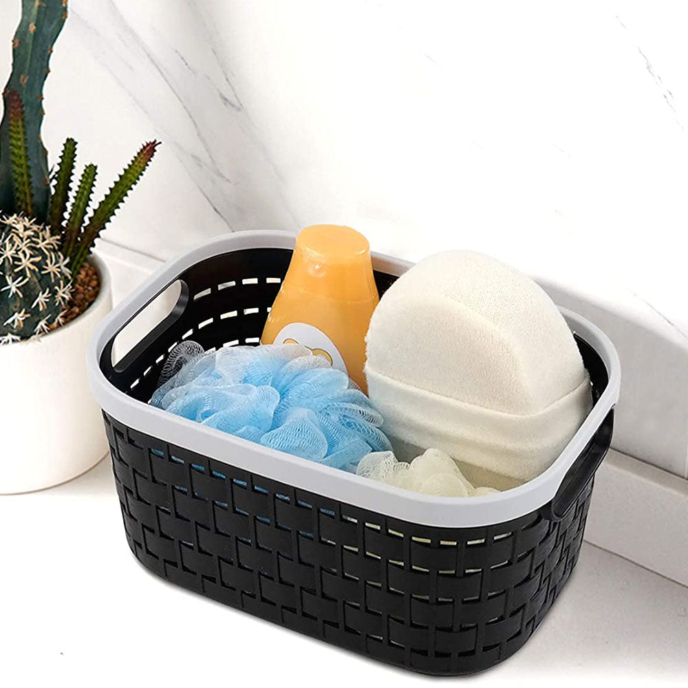Cool Gift, Rectangle Laundry Basket Plastic Storage Organizer - Set of 4 Pcs, Available in Different Colors