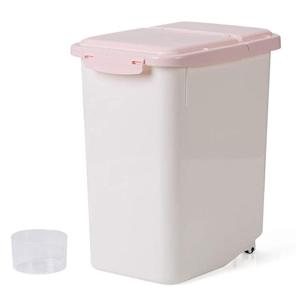 Cool Gift, 12Kg Sealed Plastic Storage Box With Measuring Cup, Available in Different Colors