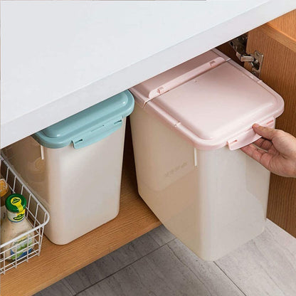 Cool Gift, 12Kg Sealed Plastic Storage Box With Measuring Cup, Available in Different Colors