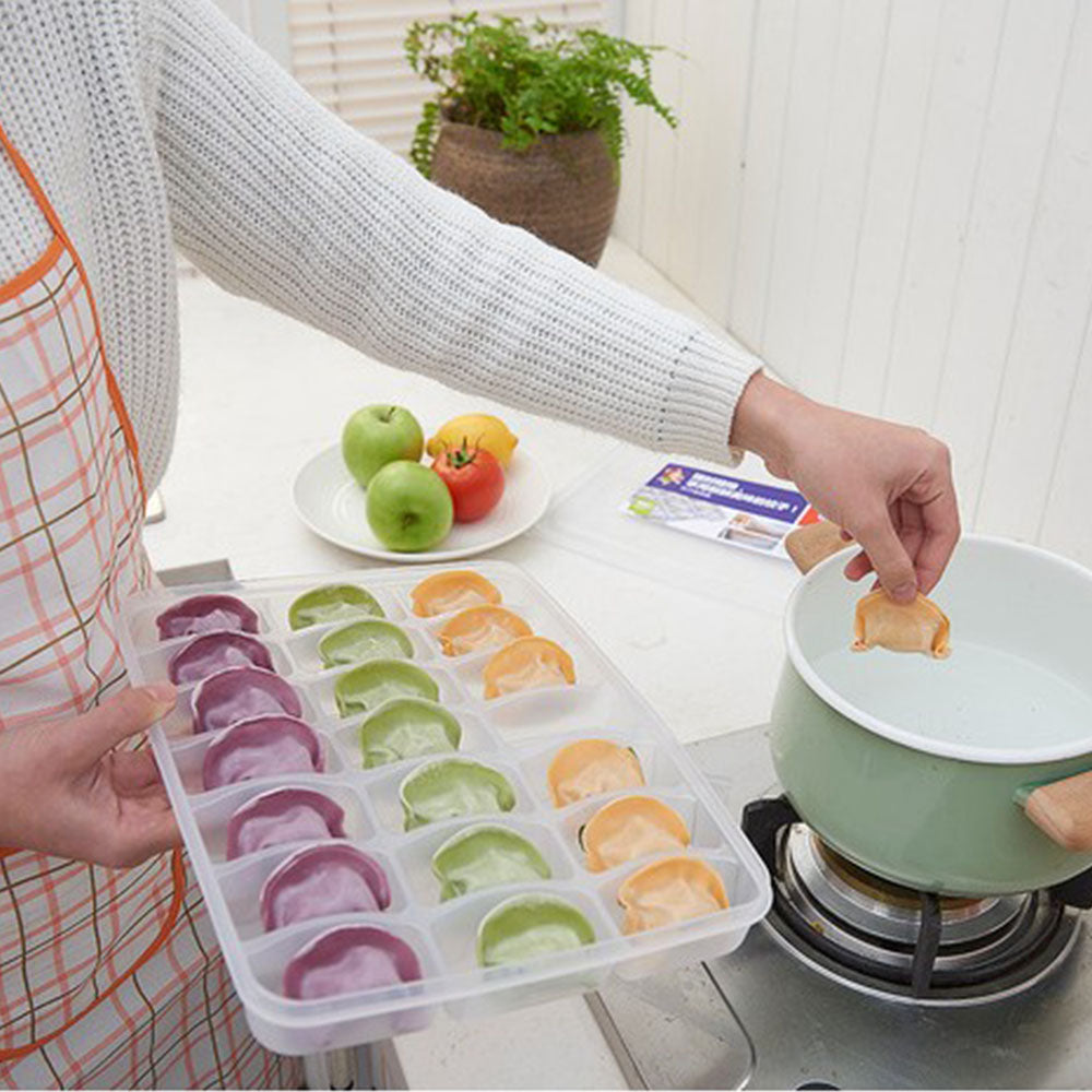 Cool Gift, Freezer Box Single-layer Cover Plastic Transparent Dumpling Box