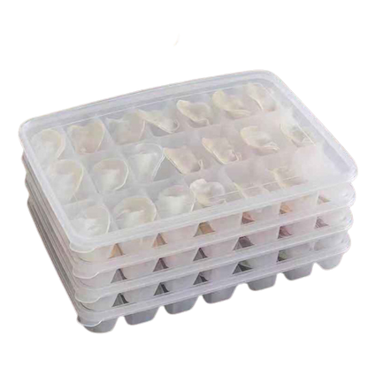 Cool Gift, Freezer Box Single-layer Cover Plastic Transparent Dumpling Box