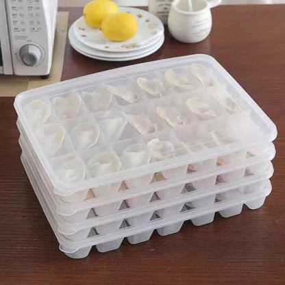 Cool Gift, Freezer Box Single-layer Cover Plastic Transparent Dumpling Box