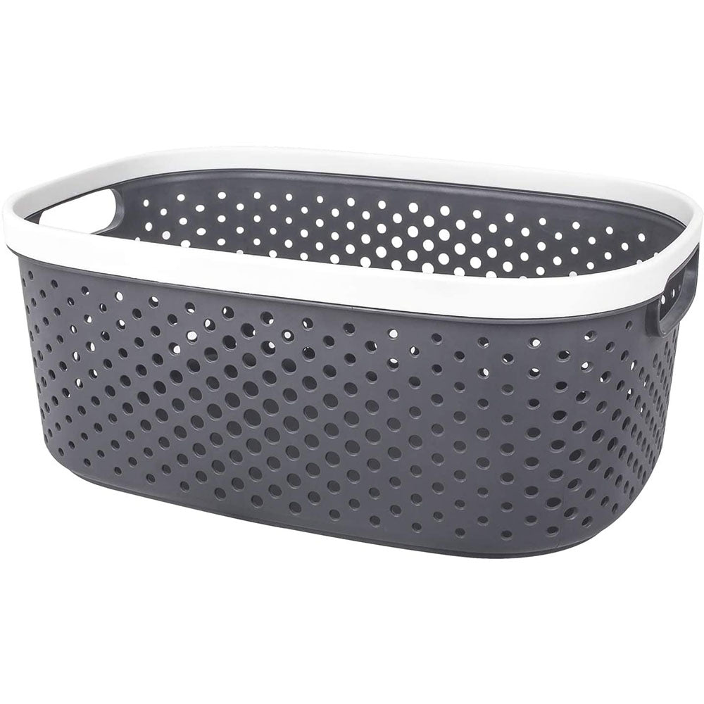 Cool Gift, Rectangle Laundry Basket Plastic Storage Organizer - Set of 3 Pcs, Available in Different Colors
