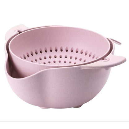 Cool Gift, Double Layer Fruit & Vegetable Drain Basket, Available in Different Colors