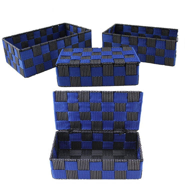 Sanitary, Organizing Bathroom Rectangel Baskets Set of 3 Pcs, Available in Different Colors
