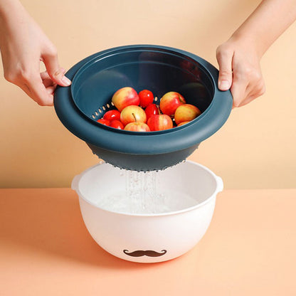 Cool Gift, Kitchen vegetable washing pots 2 In 1, Available in Different Colors