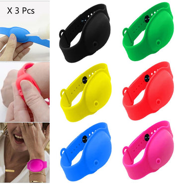 Cool Gift, Wristband Hand Sanitizer 3 Pcs Mixed Colors #03