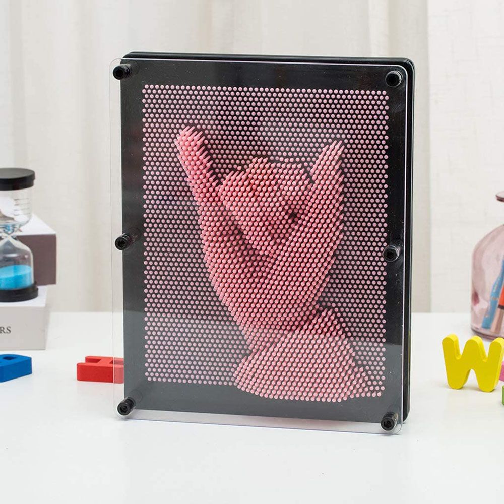 Cool Gift, 3D Art Sculpture Plastic Pin Hand Mold, Yellow, Available in Different Sizes