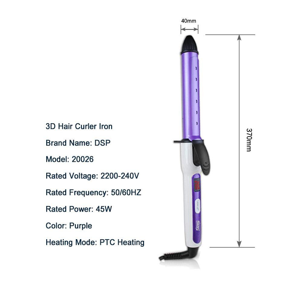 DSP 20026, Professional 3D Hair Curler, Available in Different Colors