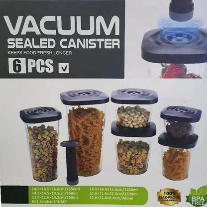 Cool Gift, 6 PCS Food Storage Container with Vacuum Sealed Set