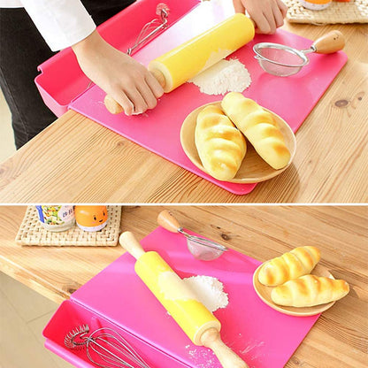 Cool Gift, Cutting Chopping Board Set with Food Holder Container Tray, Available in Different Colors