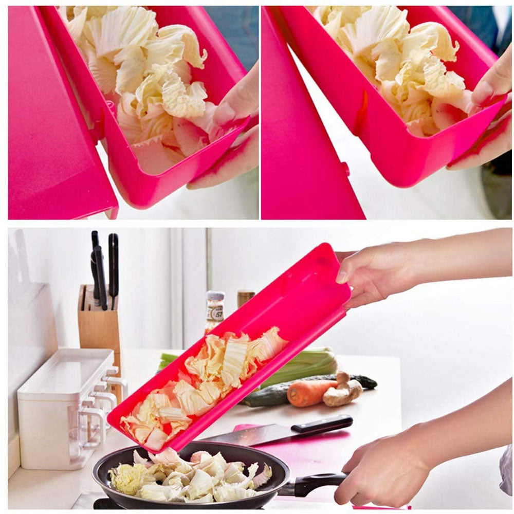 Cool Gift, Cutting Chopping Board Set with Food Holder Container Tray, Available in Different Colors