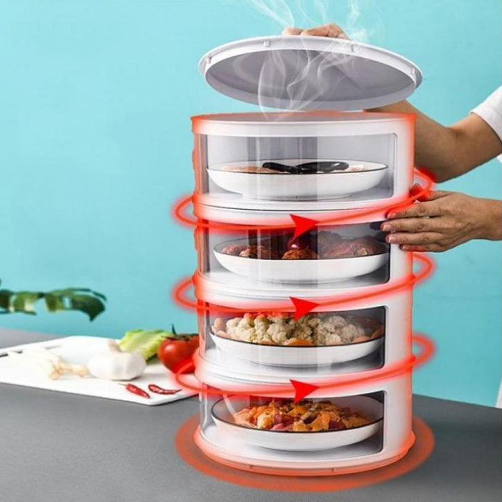 Cool Gift, Transparent Stable Stack-Able Food Insulation Covers Dust-Proof, Available in Different Sizes