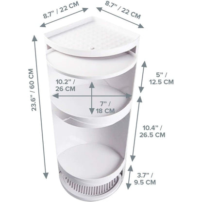 Cool Gift, Rotating Corner Shelf Cabinet, Available in Different Sizes