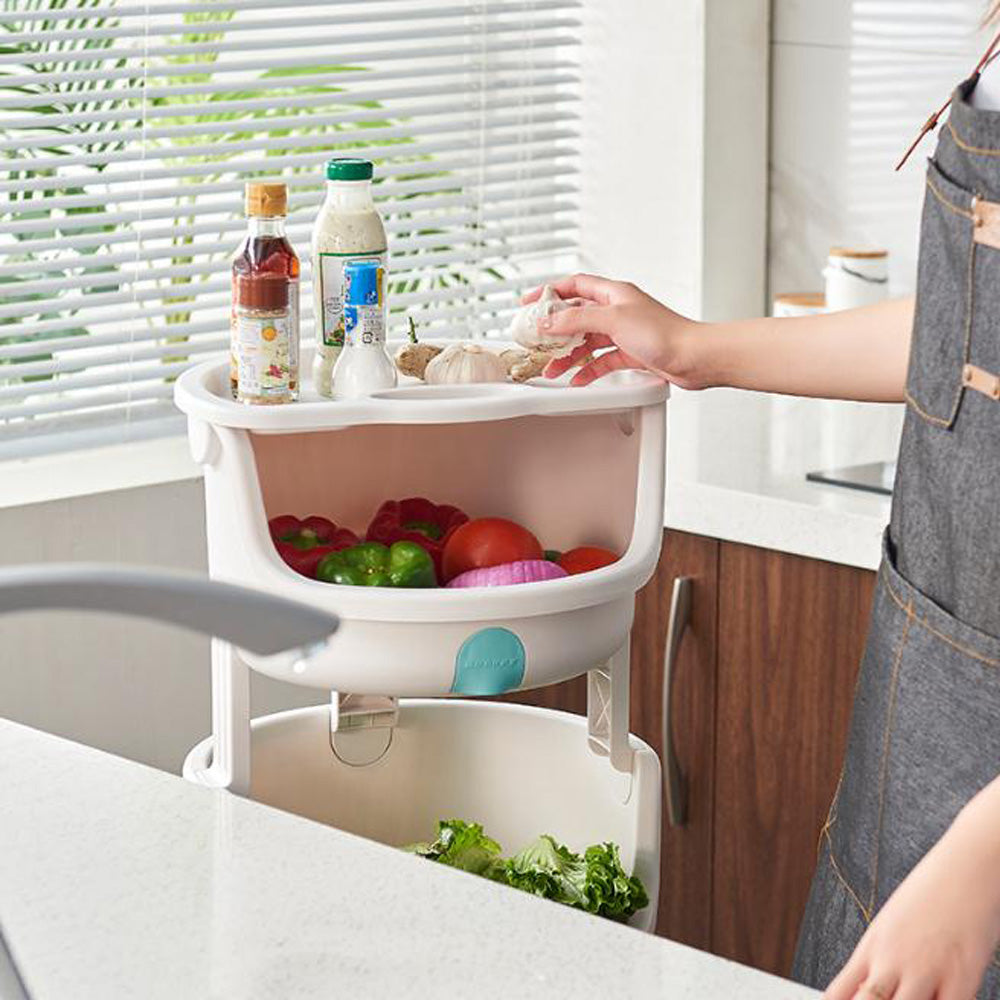 Cool Gift, Stackable Storage Basket, Vegetable Basket With Wheels, Available in Different Sizes