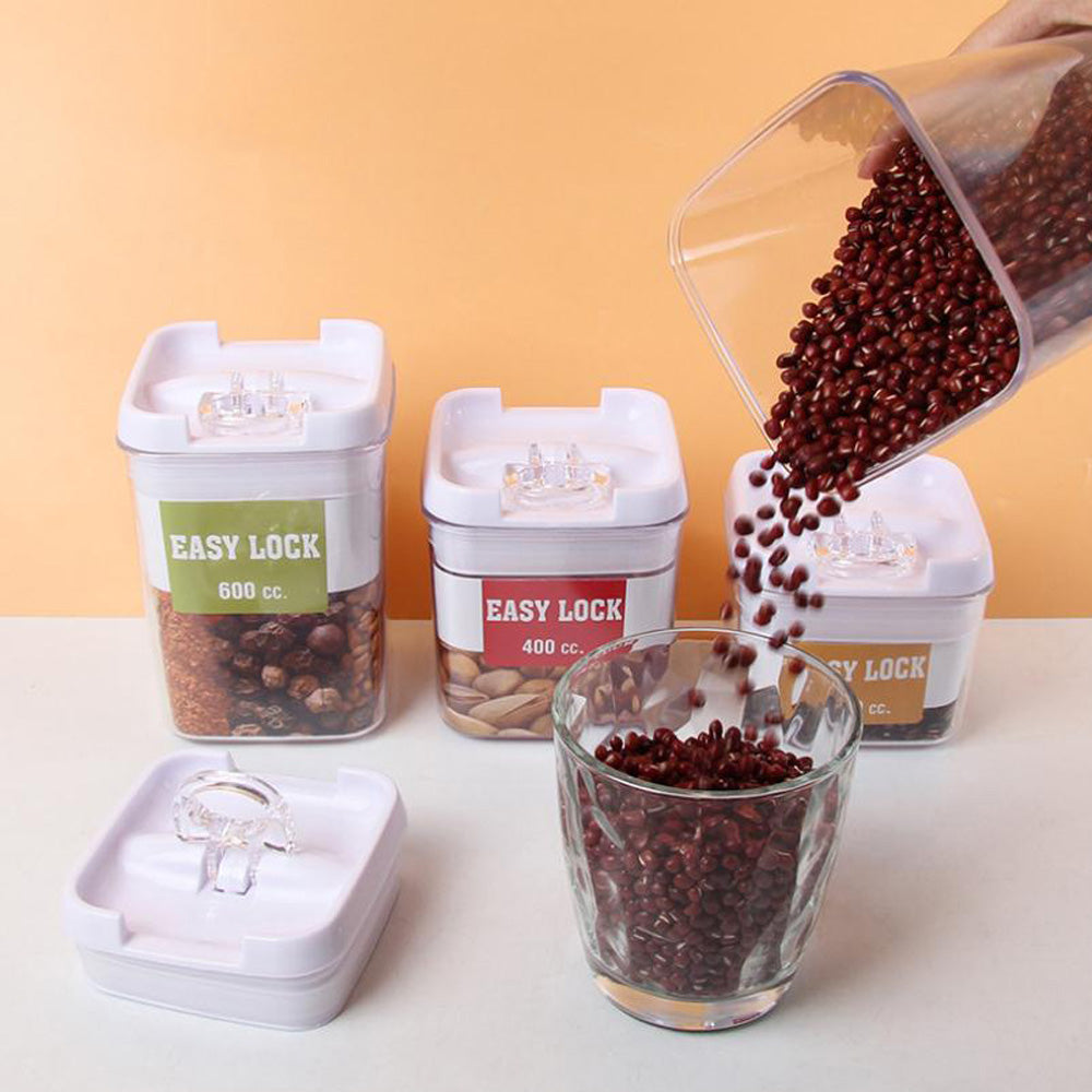Cool Gift, Plastic Easy Buckle Containers - 4 Piece Set, Available in Different Sizes