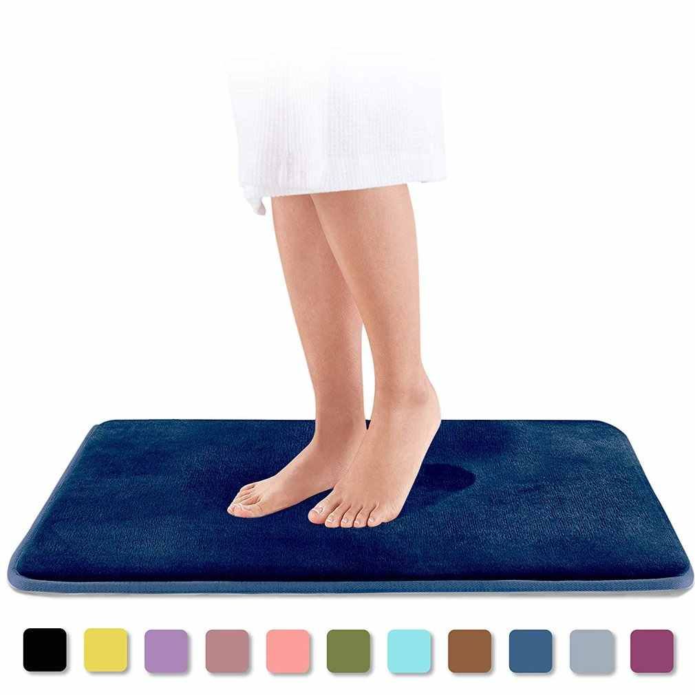 Sanitary, Thick Memory Foam Bath Mat, 50x80 cm, Non-Slip, Available in Different Colors