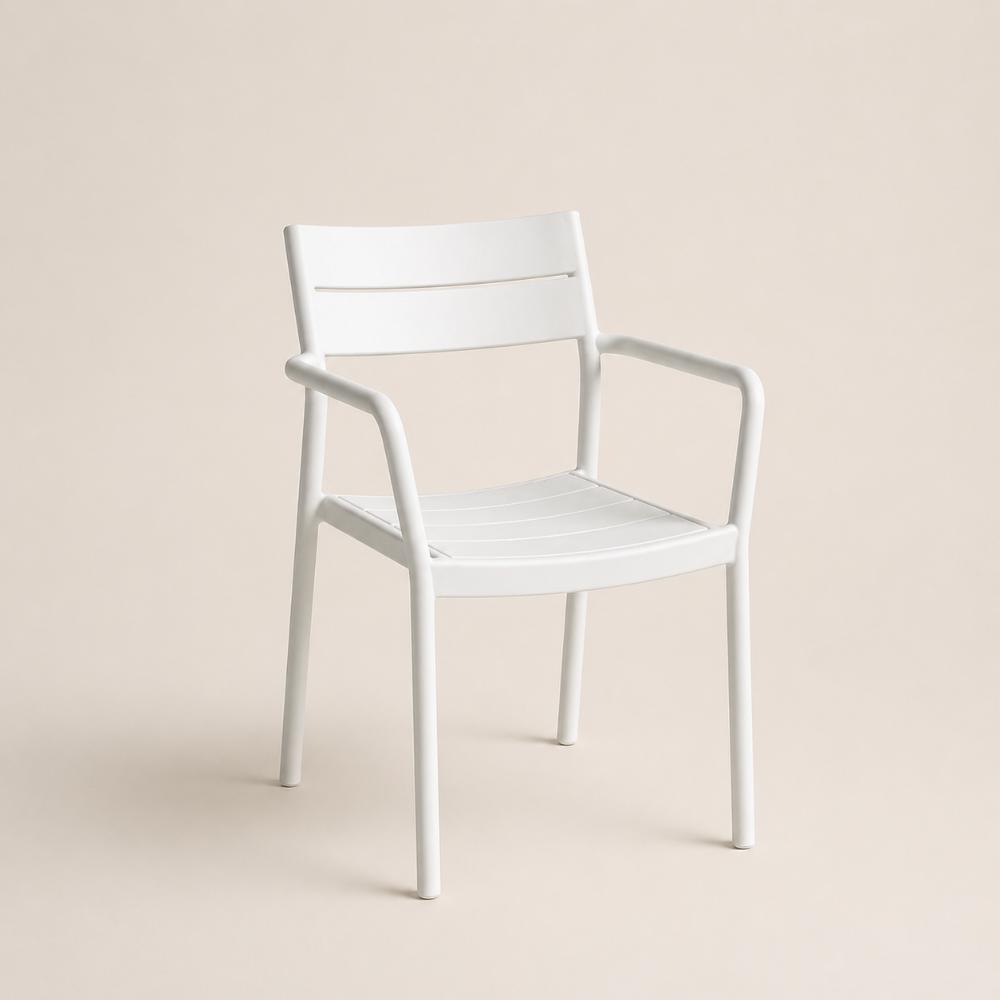 Outdoor Chair - White Polypropylene (PP), 9620