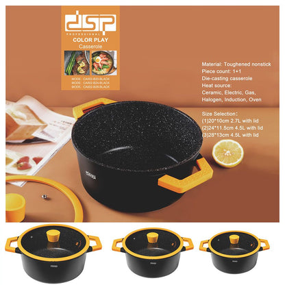 DSP, Cookware, CA002-Black, Available in Different Sizes