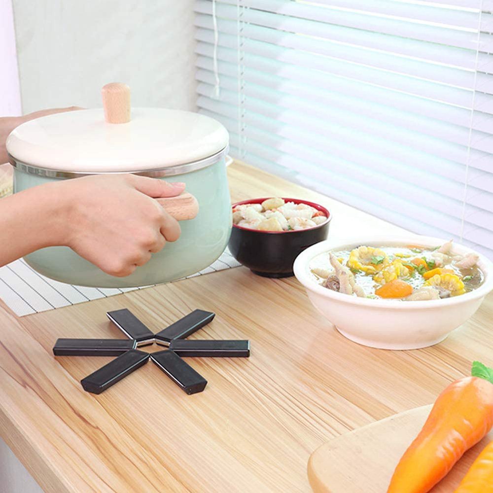 Cool Gift Folding Pot Mat, Heat Insulation Pad Set Of 3 Pcs