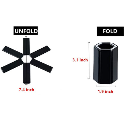 Cool Gift Folding Pot Mat, Heat Insulation Pad Set Of 3 Pcs
