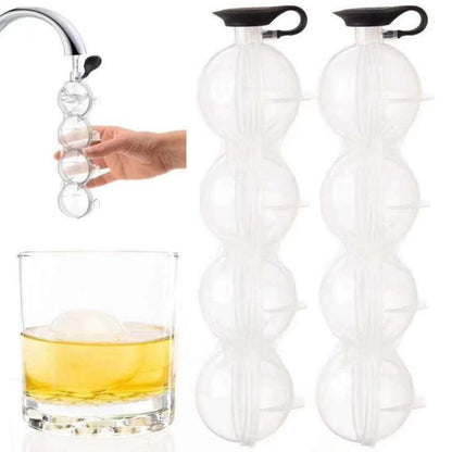 Cool Gift, Set Of 3 PCs, 4 Large Ice Ball Maker Cube