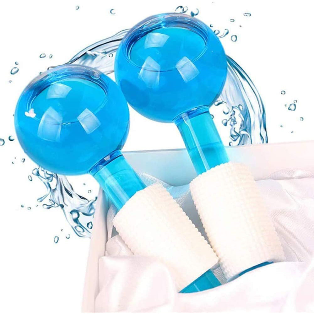 Cool Gift, 2 Pcs Beauty Crystal Ball Facial Ice Globe