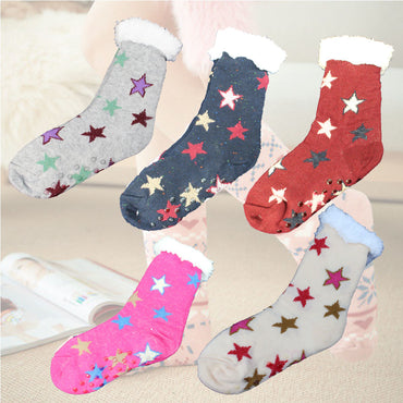 Cool Gift, Womens Slipper Socks Winter Warm Fleece, Available in Different Colors