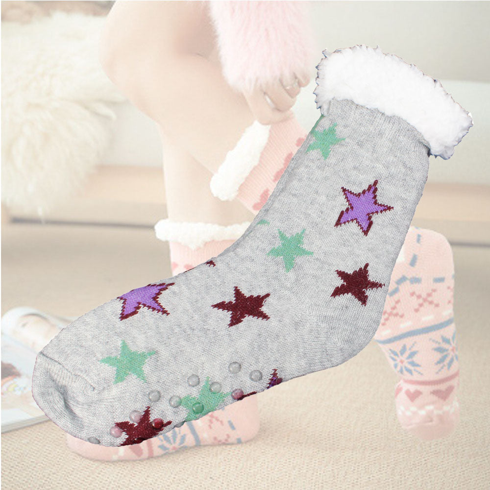 Cool Gift, Womens Slipper Socks Winter Warm Fleece, Available in Different Colors