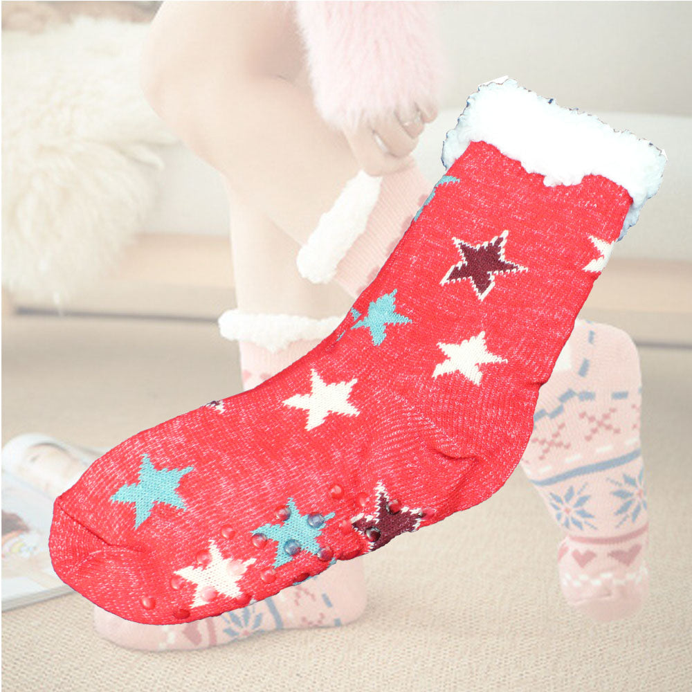 Cool Gift, Womens Slipper Socks Winter Warm Fleece, Available in Different Colors