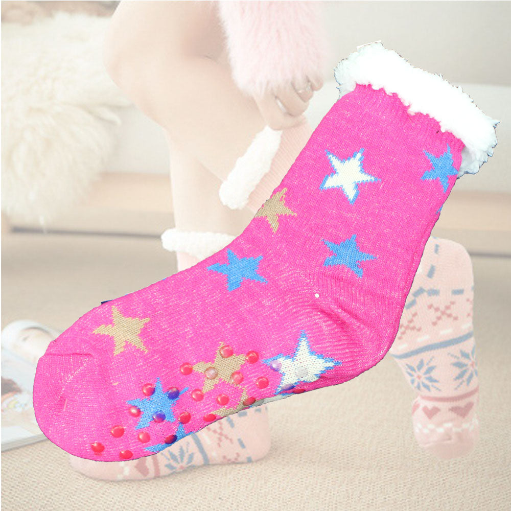 Cool Gift, Womens Slipper Socks Winter Warm Fleece, Available in Different Colors