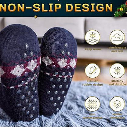 Cool Gift, Men's Winter Thermal Fleece Lining Knit Slipper Socks, Available in Different Colors