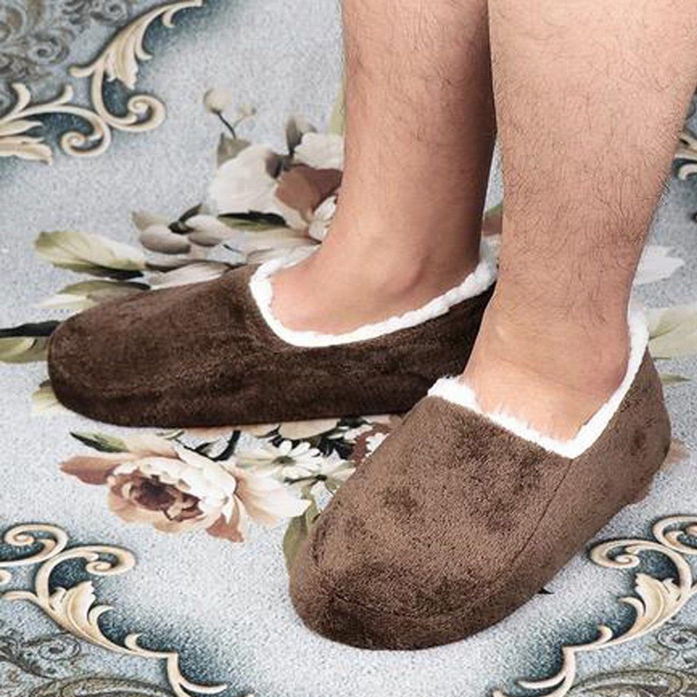 Cool Gift, Men Winter Thermal Fleece Lining Knit Slipper Socks, Available in Different Colors